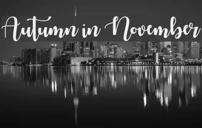 Autumn in November Шрифта examples