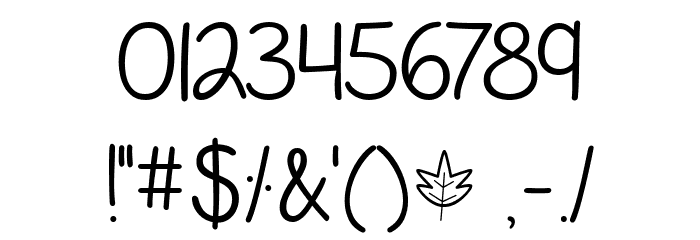 Autumn in September Font OTHER CHARS