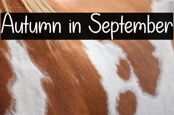 Autumn in September Example 1