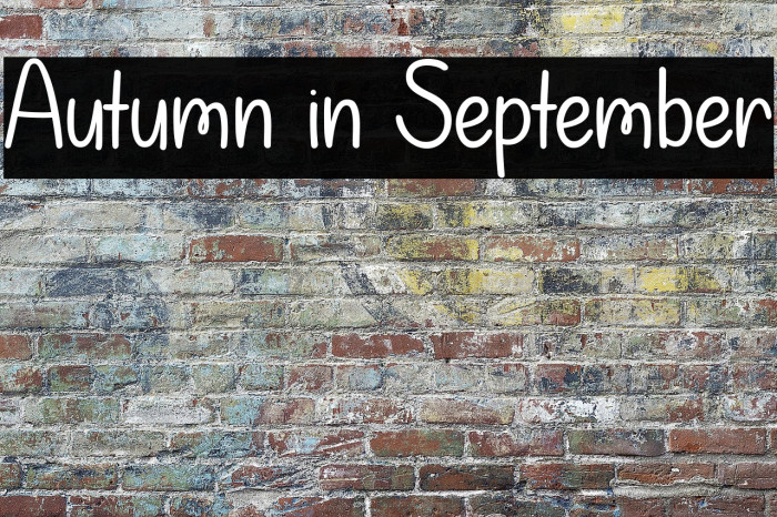 Autumn in September Example 3