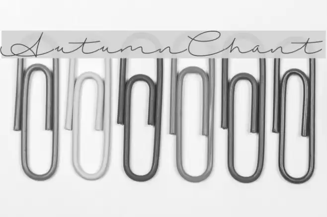 AutumnChant Font examples