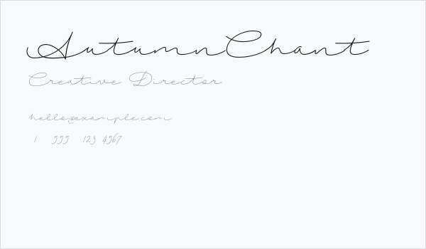 AutumnChant Business Card