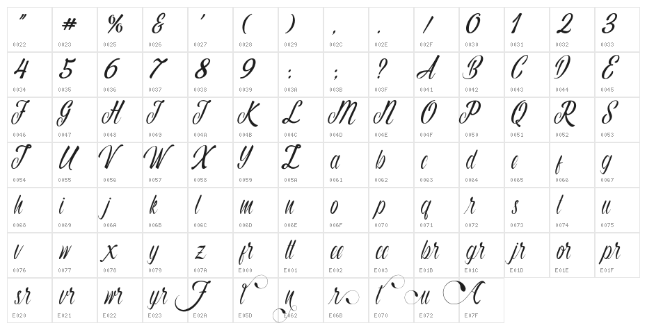 AutumnFlower Character Map