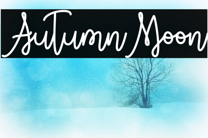 AutumnMoon Font examples