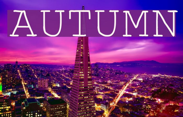 Autumn Font examples