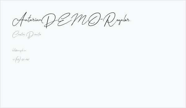 AuturiumDEMO-Regular Business Card