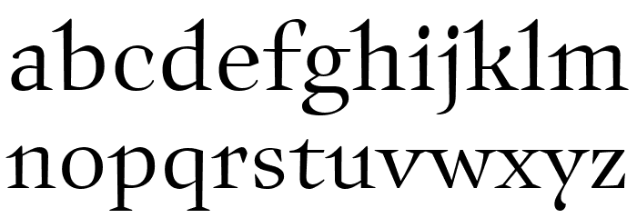 Auxerre 45 Light reduced Font LOWERCASE
