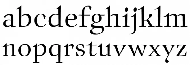 Auxerre 45 Light reduced Schriftart Kleinbuchstaben
