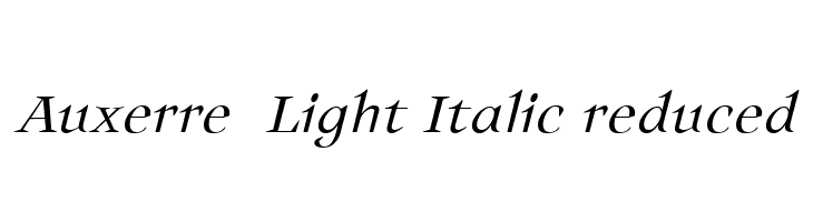 Auxerre 46 Light Italic reduced  les polices de caractères gratuit tlcharger