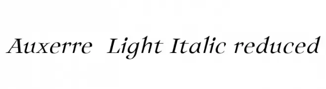 Auxerre 46 Light Italic reduced  Descarca Fonturi Gratis