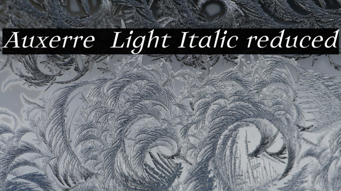 Auxerre 46 Light Italic reduced Example 2