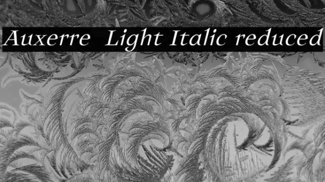 Auxerre 46 Light Italic reduced Font examples