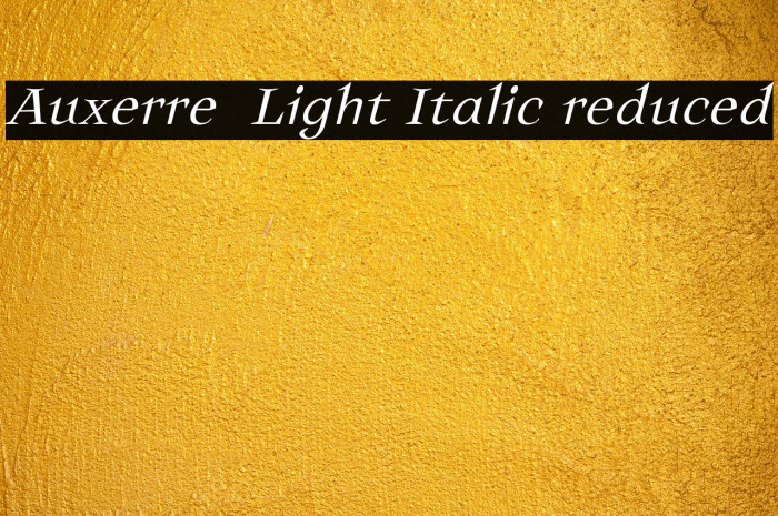 Auxerre 46 Light Italic reduced Example 3