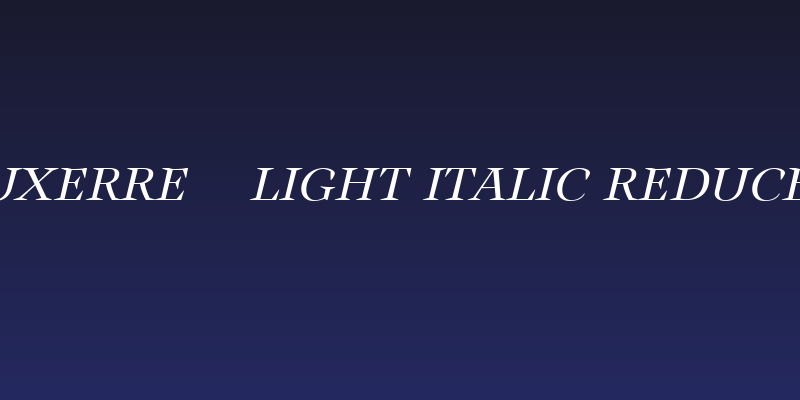 Auxerre 46 Light Italic reduced Social Header