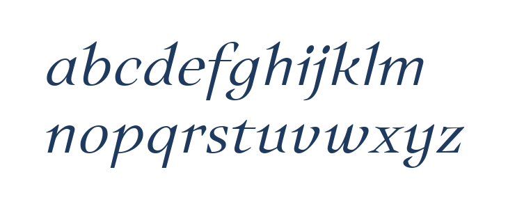 Auxerre 46 Light Italic reduced Lowercase