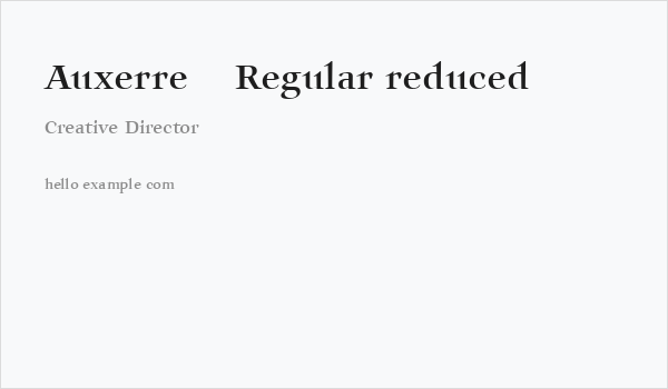 Auxerre 55 Regular reduced Business Card