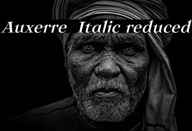Auxerre 56 Italic reduced Font examples