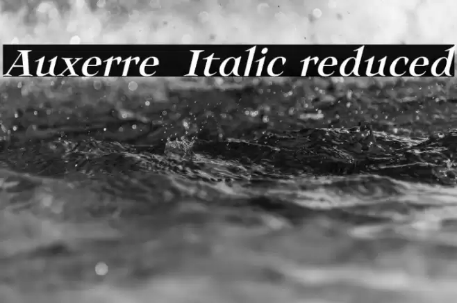 Auxerre 56 Italic reduced Font examples