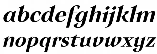 Auxerre 66 Medium Italic reduced Schriftart Kleinbuchstaben