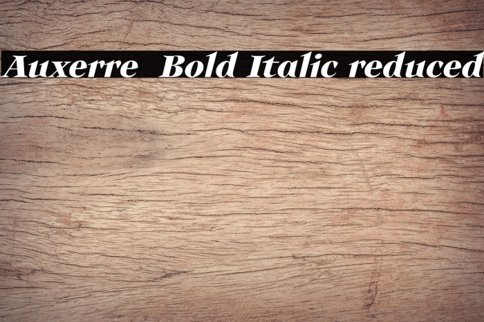 Auxerre 76 Bold Italic reduced Example 2