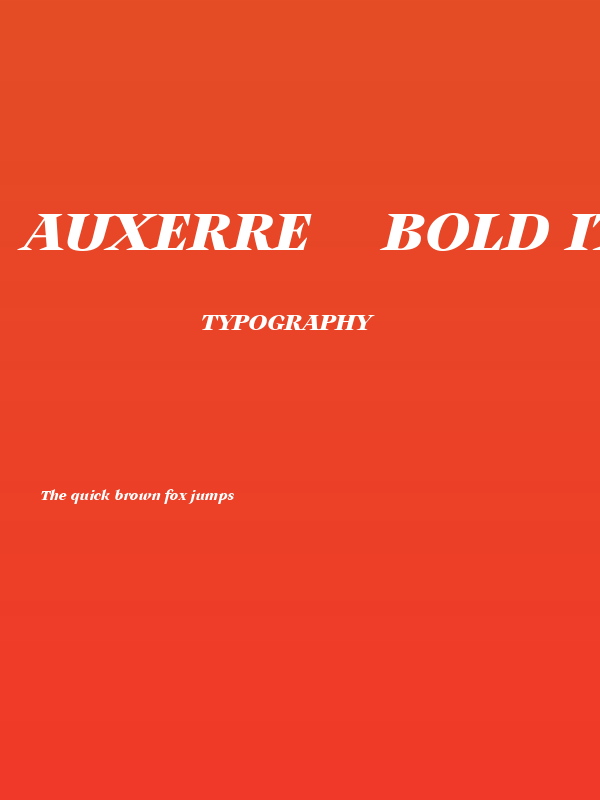 Auxerre 76 Bold Italic reduced Poster