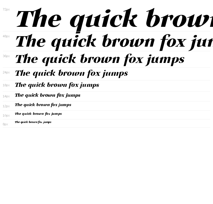 Auxerre 76 Bold Italic reduced Waterfall