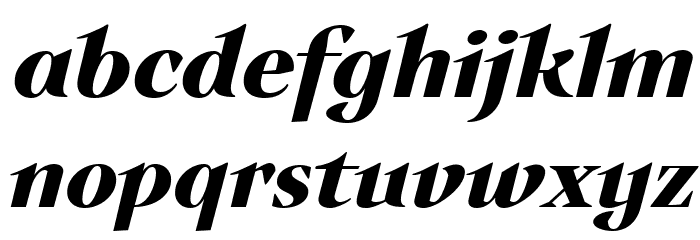 Auxerre 76 Bold Italic reduced Font LOWERCASE