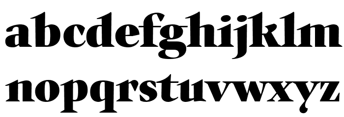 Auxerre 85 Black reduced Font LOWERCASE