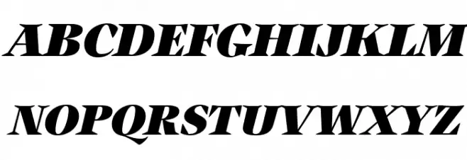 Auxerre 86 Black Italic reduced Schriftart Groß
