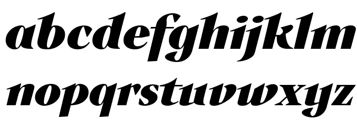 Auxerre 86 Black Italic reduced Font LOWERCASE