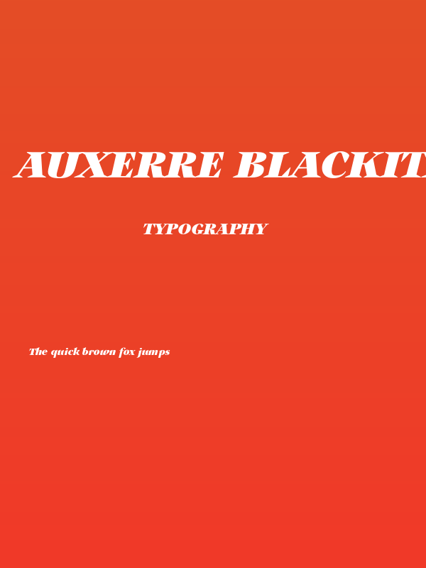 Auxerre-BlackItalicreduced Poster