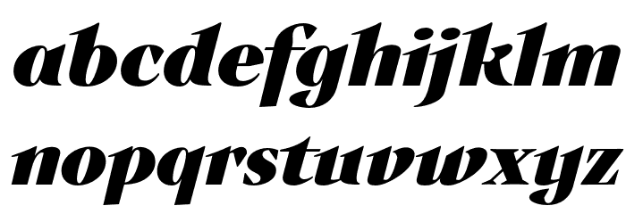 Auxerre-BlackItalicreduced Font LOWERCASE