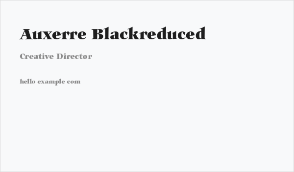 Auxerre-Blackreduced Business Card
