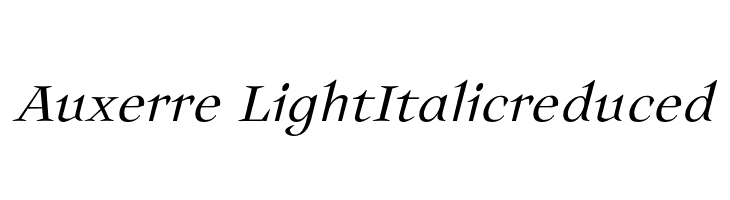 Auxerre-LightItalicreduced  Скачать бесплатные шрифты