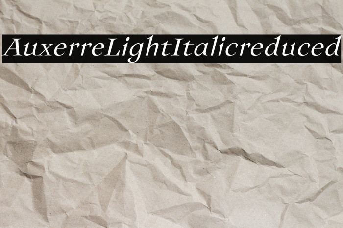 Auxerre-LightItalicreduced Example 2