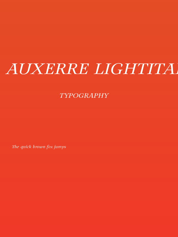 Auxerre-LightItalicreduced Poster