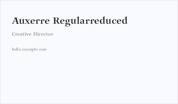 Auxerre-Regularreduced Business Card