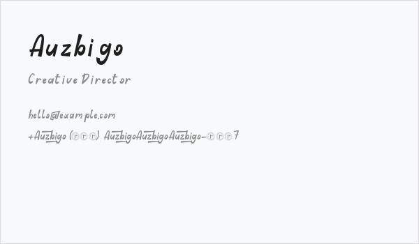 Auzbigo Business Card