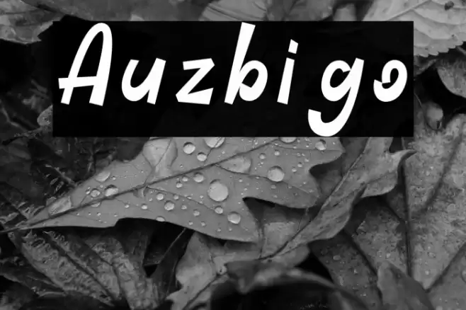 Auzbigo Font examples