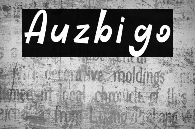 Auzbigo Font examples
