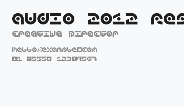 audio 2012 Regular Business Card