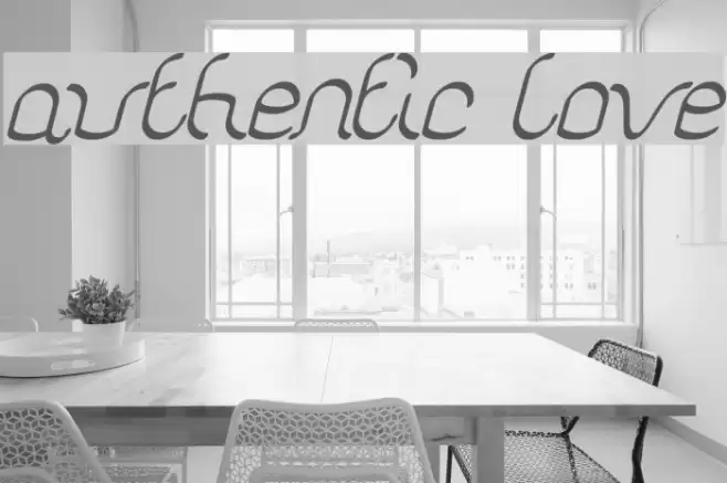 authentic love Font examples
