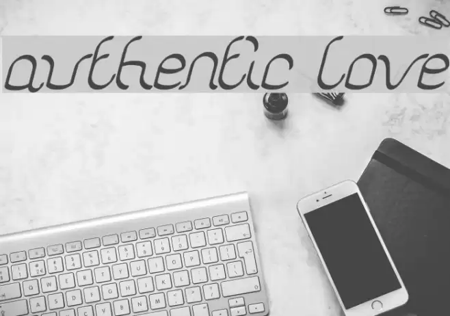 authentic love Font examples