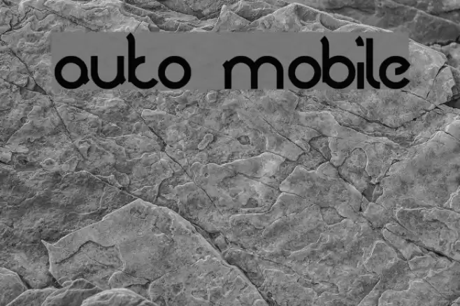 auto mobile Font examples