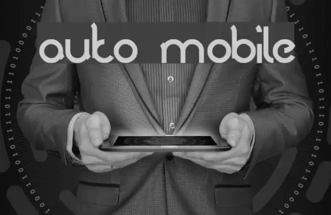 auto mobile Font examples