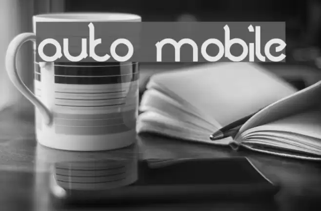 auto mobile Font examples