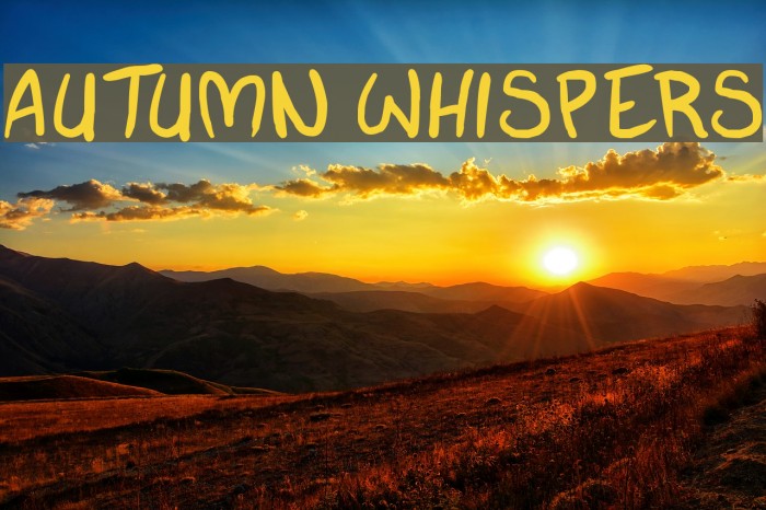 autumn whispers Font examples