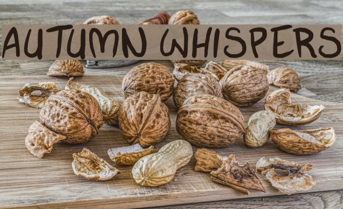 autumn whispers Font examples