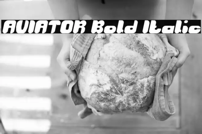 AVIATOR Bold Italic Example 1