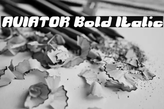AVIATOR Bold Italic Example 2